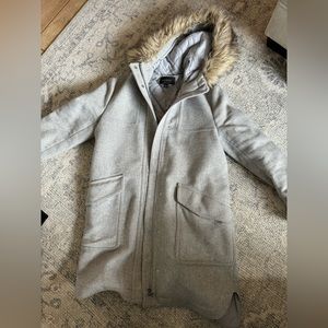Ann Taylor Parka in heather grey.